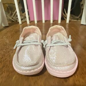 Hey Dude 5C shoes, pink sparkly